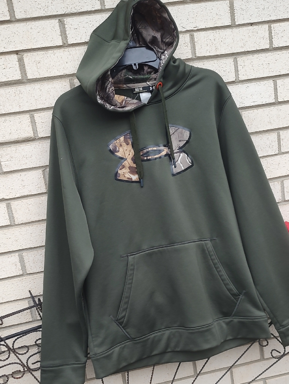 Under Armour// Olive Green Pullover Hoodie - Picture 3 of 9